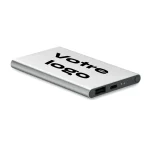 batterie portable en aluminium personnalisable
