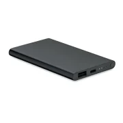 batterie portable en aluminium personnalisable USB C noir