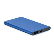 batterie portable en aluminium personnalisable bleu clair