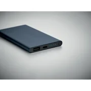 batterie portable en aluminium personnalisable bleu fonce