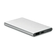 batterie portable en aluminium personnalisable gris metalise