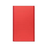 batterie portable en aluminium personnalisable metalisee rouge