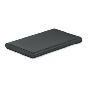 batterie portable en aluminium personnalisable noir