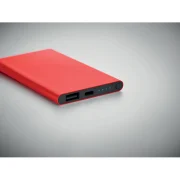 batterie portable en aluminium personnalisable rouge