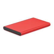 batterie portable en aluminium personnalisable rouge et noir