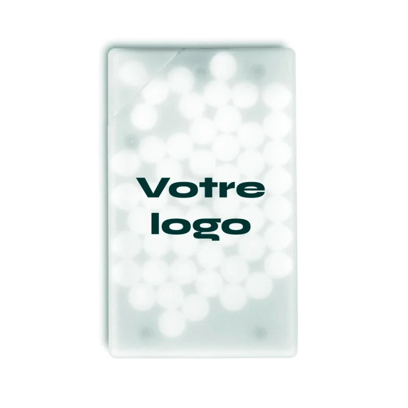 boite de bonbons a la menthe personnalisee transparente