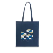 sac en coton personnalise avec logo bleu marine