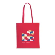 sac en coton personnalise avec logo rouge