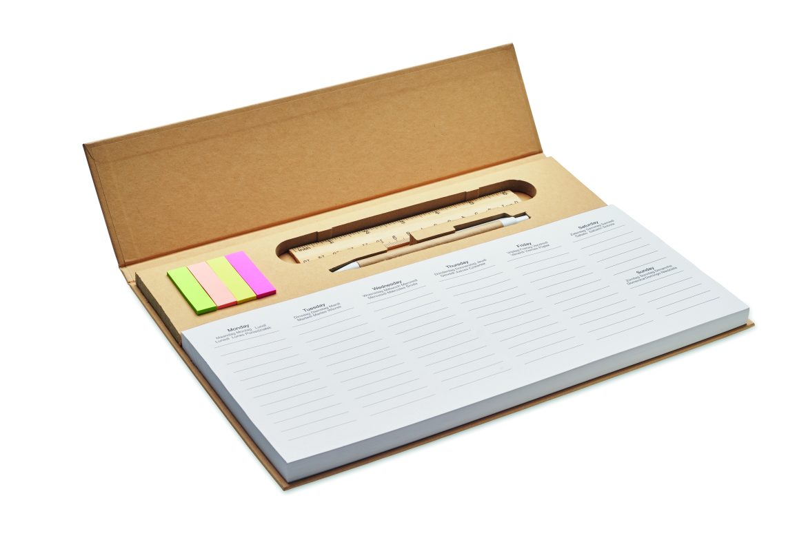 agenda hebdomadaire personnalisable MEMWEEK - Beige