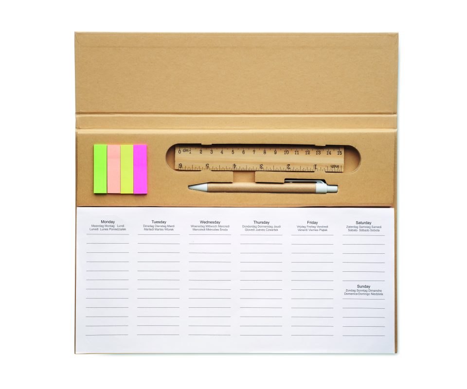 agenda hebdomadaire personnalisable MEMWEEK - Beige