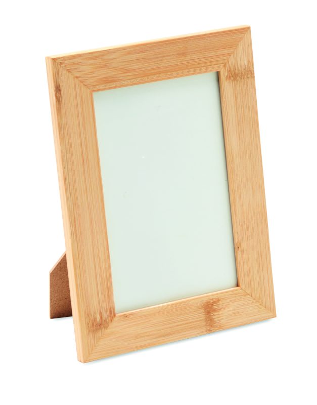 Cadre photo publicitaire personnalisable en bambou - Bois