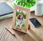 Cadre photo publicitaire personnalisable en bambou - Bois
