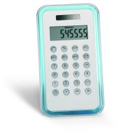 calculatrice personnalisable pour entreprise "CULCA" - Bleu Transparent