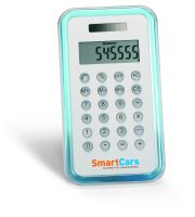 calculatrice personnalisable pour entreprise "CULCA" - Bleu Transparent