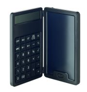 calculatrice publicitaire personnalisable avec tablette LCD - Noir