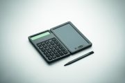 calculatrice publicitaire personnalisable avec tablette LCD - Noir