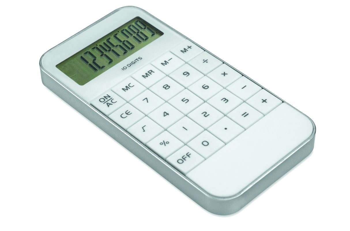 calculatrice personnalisable pour bureau - calculatrice personnalisable ZACK - Blanc