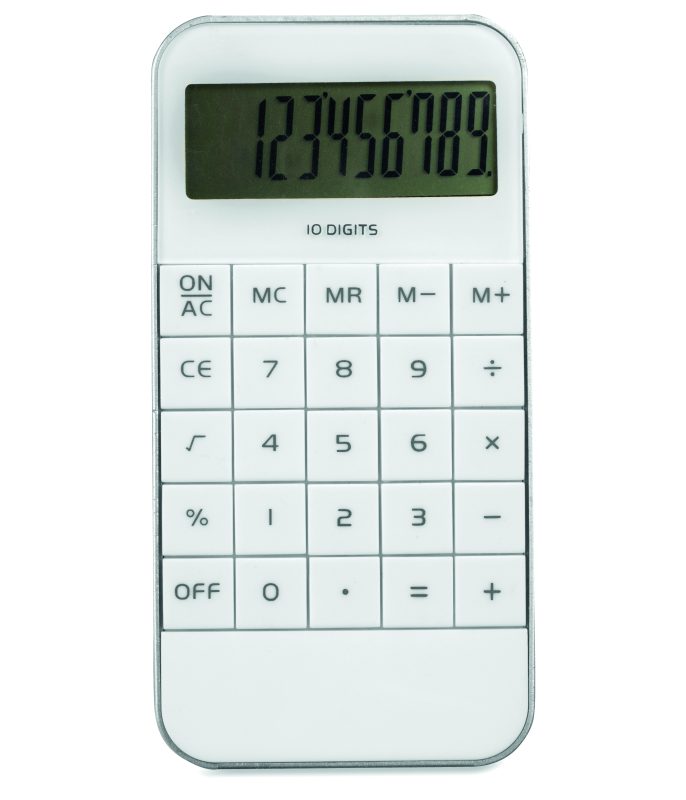 calculatrice personnalisable pour bureau - calculatrice personnalisable ZACK - Blanc