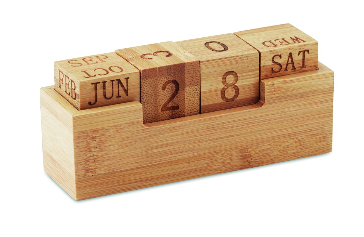 calendrier publicitaire en bambou personnalisable KARENDA - Bois
