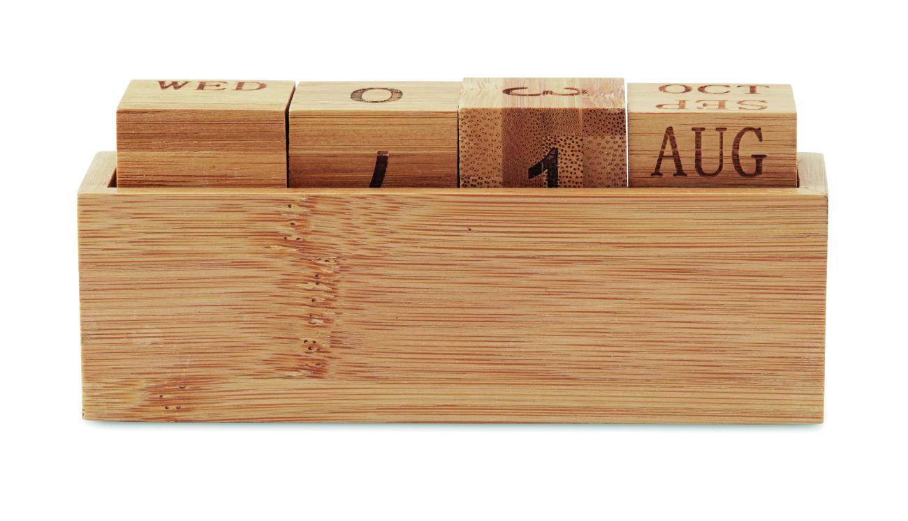calendrier publicitaire en bambou personnalisable KARENDA - Bois