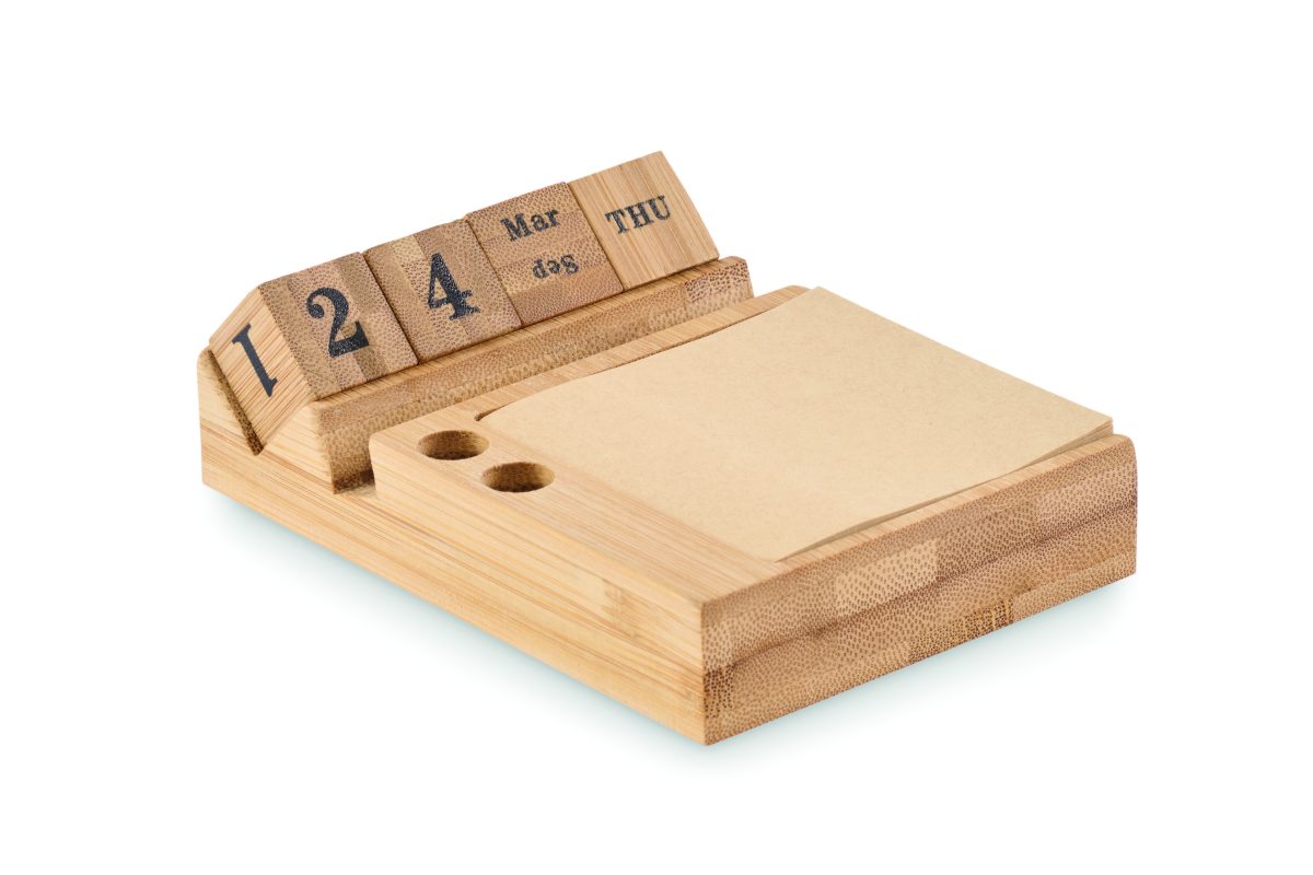 calendrier de bureau personnalisable en bambou - Bois