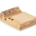 calendrier de bureau personnalisable en bambou - Bois
