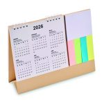 calendrier de bureau personnalisable pour entreprises - calendrier de bureau personnalisable en papier recyclé pour entreprises - Beige
