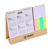 calendrier de bureau personnalisable pour entreprises - calendrier de bureau personnalisable en papier recyclé pour entreprises - Beige