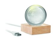 globe lumineux personnalisable en verre - Bois
