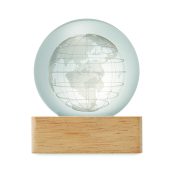 globe lumineux personnalisable en verre - Bois