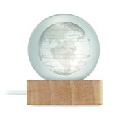 globe lumineux personnalisable en verre - Bois