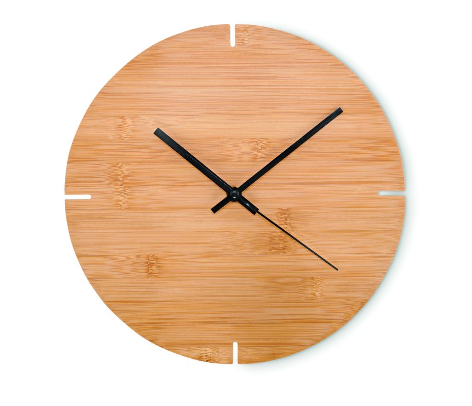 horloge murale personnalisable en bambou - Bois