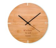 horloge murale personnalisable en bambou - Bois