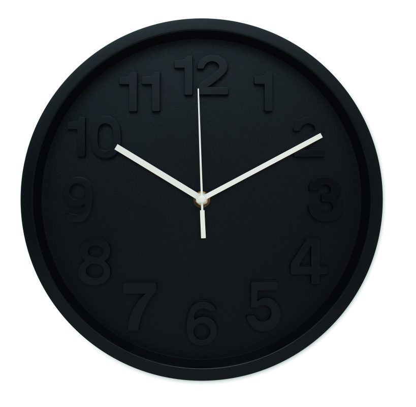 horloge murale personnalisable pour promotions - horloge murale personnalisable publicité "MURO" - Noir - visuel variation