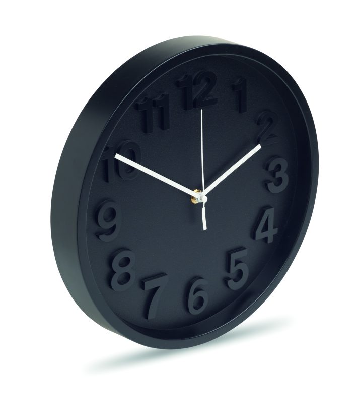 horloge murale personnalisable pour promotions - horloge murale personnalisable publicité "MURO" - Noir - visuel variation