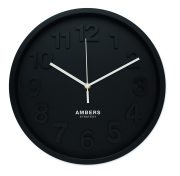 horloge murale personnalisable pour promotions - horloge murale personnalisable publicité "MURO" - Noir - visuel variation