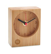 horloge de table personnalisable en bambou - Bois