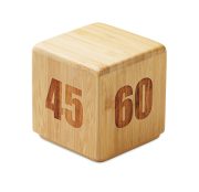 minuteur publicitaire personnalisable en bambou - Bois
