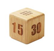 minuteur publicitaire personnalisable en bambou - Bois