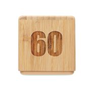 minuteur publicitaire personnalisable en bambou - Bois