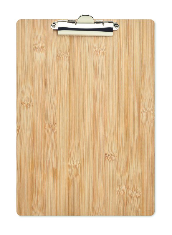 Porte-bloc personnalisable en bambou A4 'CLIPBO' - Bois