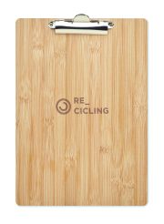 Porte-bloc personnalisable en bambou A4 'CLIPBO' - Bois