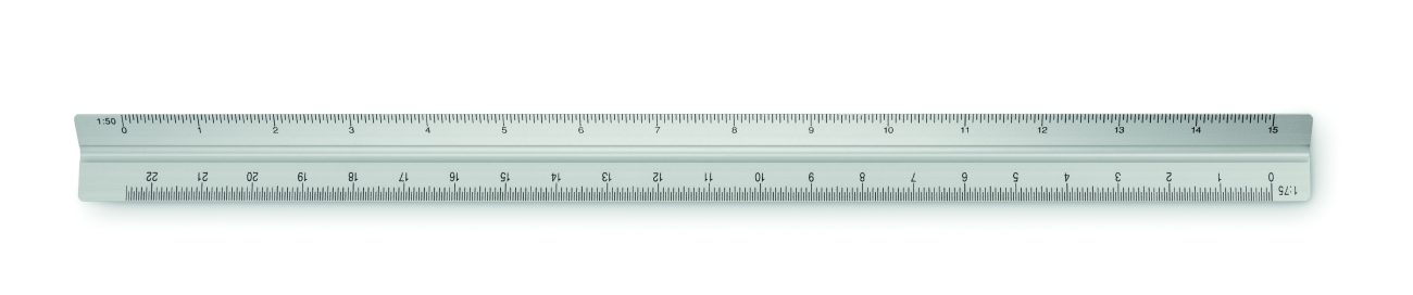 règle personnalisable pour architectes - règle personnalisable architecte aluminium TRIA - Argent Mat