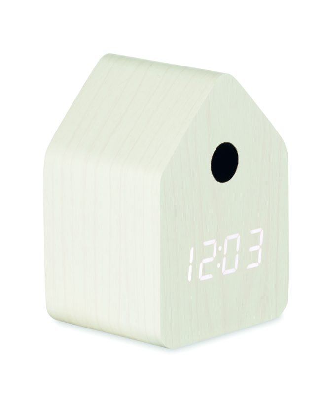 réveil coucou personnalisable MDF - Blanc