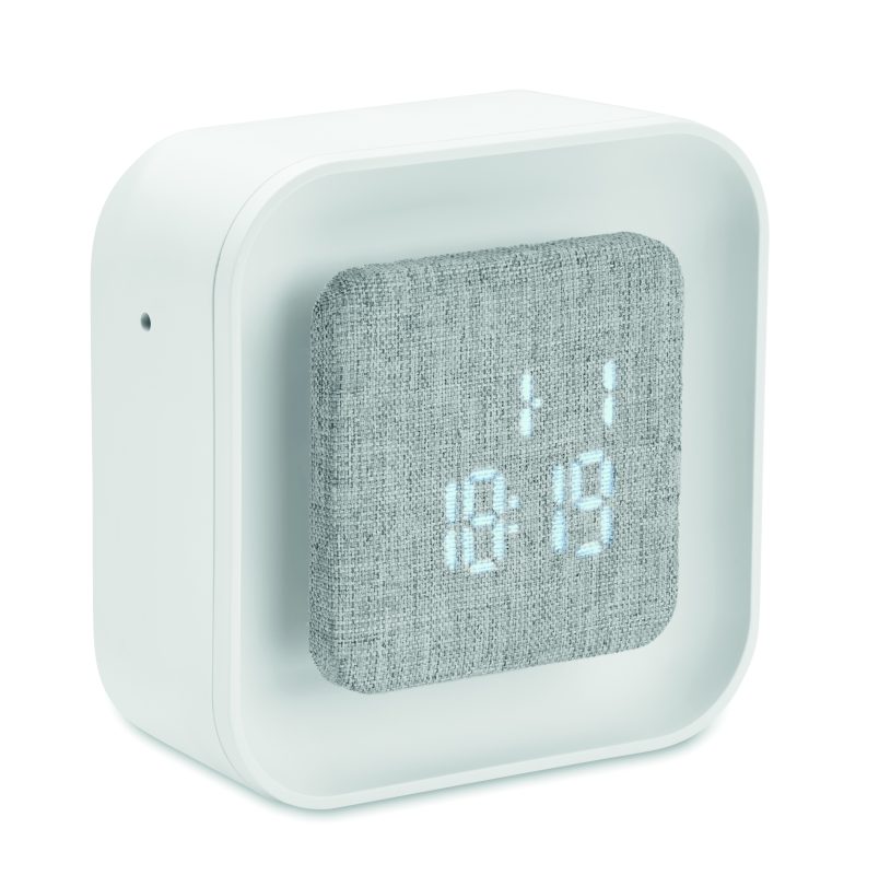 réveil personnalisé pour entreprise LED LUCE - Blanc