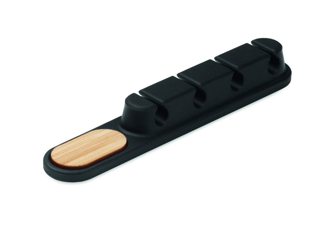 séparateur de câbles personnalisable en silicone - Noir - visuel variation