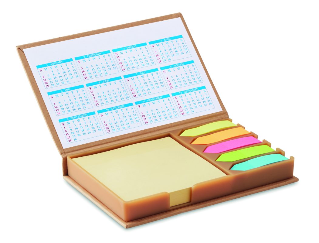 set de bureau personnalisable avec calendrier MEMOCALENDAR - Beige