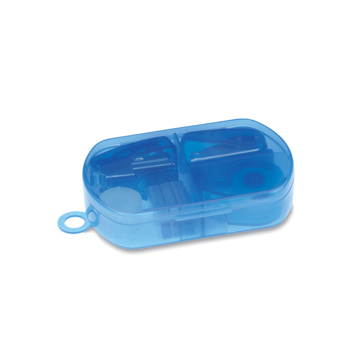 set de papeterie personnalisable pour entreprise - set de papeterie personnalisable BUROBOX - Bleu Transparent