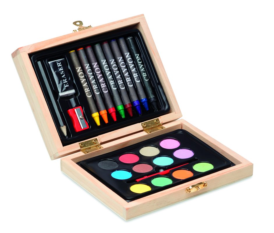 set de peinture personnalisable mallette bois BEAU - Bois