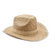 chapeau de cow-boy personnalisable pour évènements - chapeau de cow-boy personnalisable en paille - Beige - visuel variation